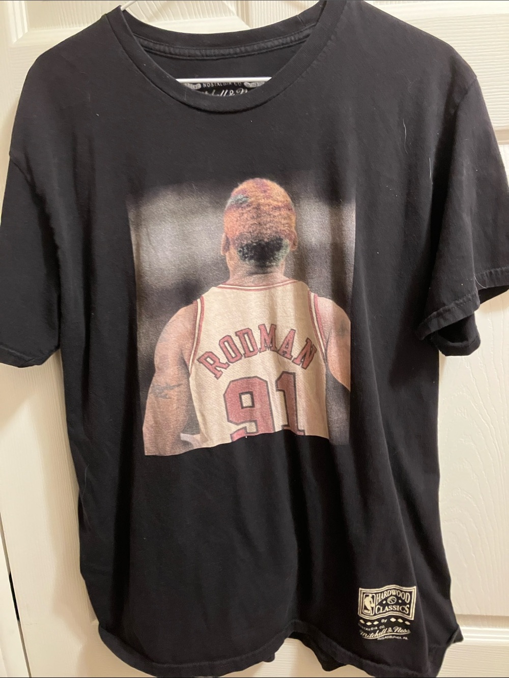 Mitchell & Ness Black NBA Dennis Rodman Graphic Tee